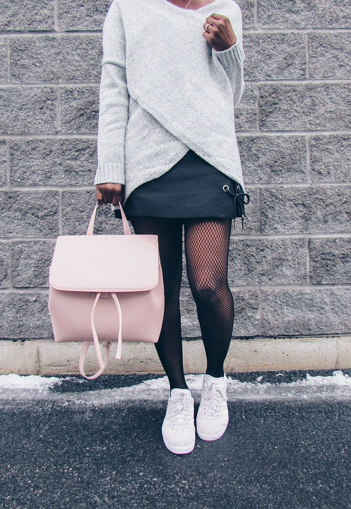 Grey, Black & a Dash of Pink by @petiteandbold