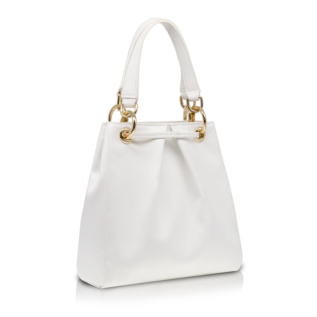 Ruff Handbag - White