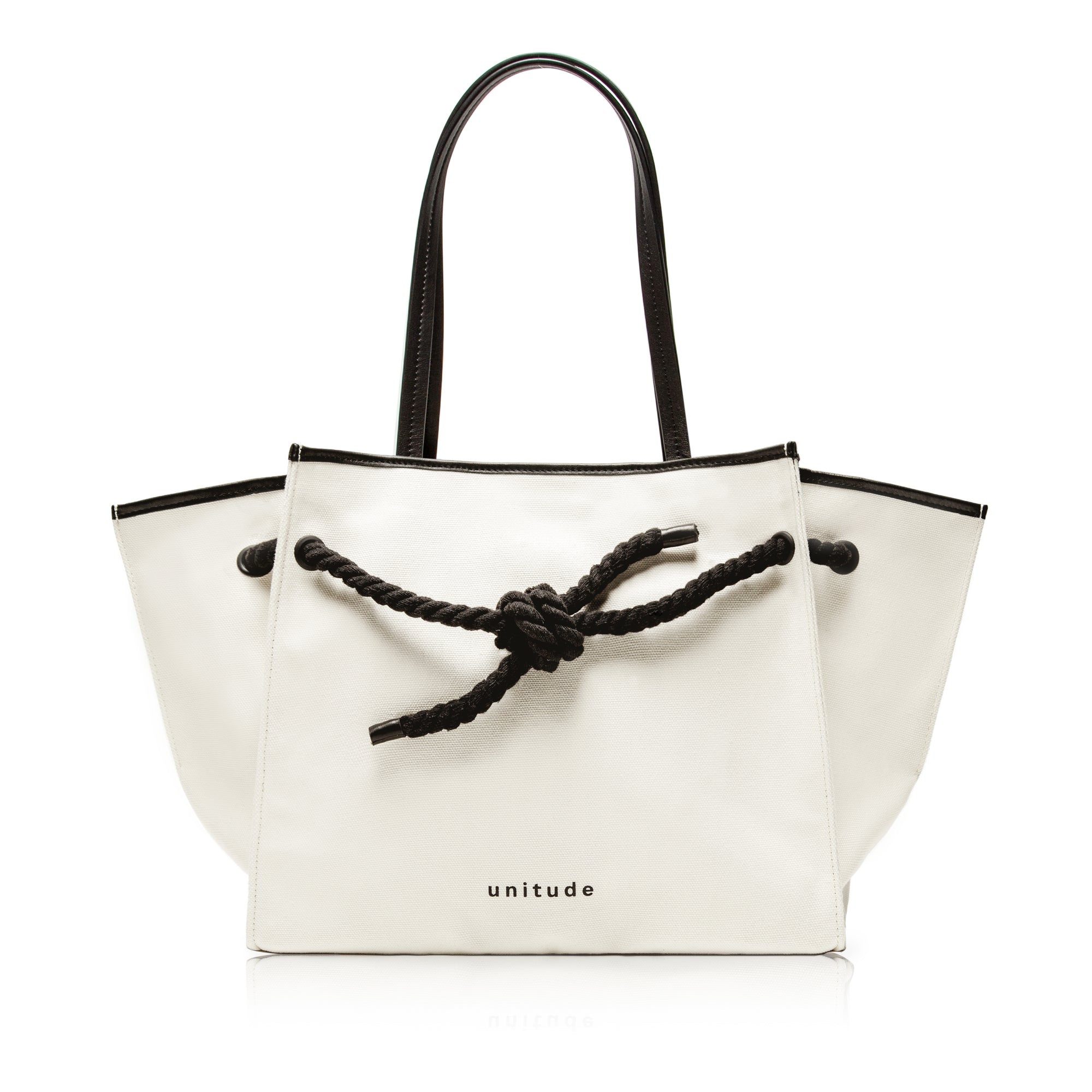 Knot Canvas Tote Bag - Off-White | Unitude Bags for Women